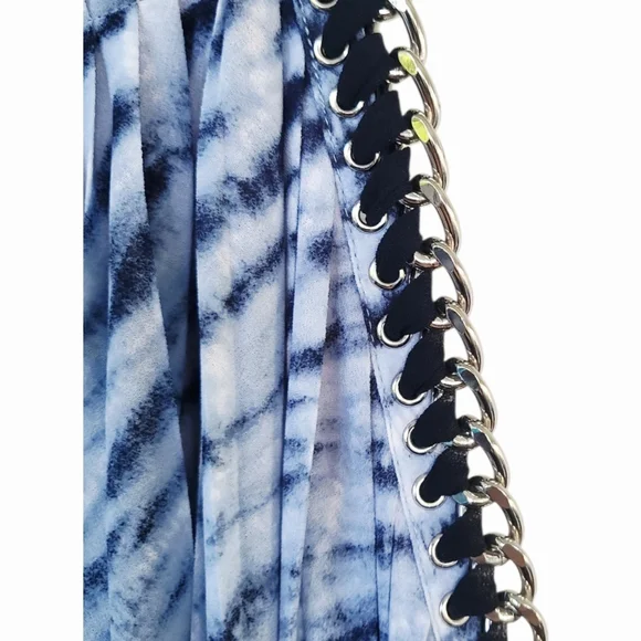 Michael Michael Kors Midnight Blue Tie Dye Georgette Maxi Dress Sz M/ $325 MRSP - Picture 6 of 12